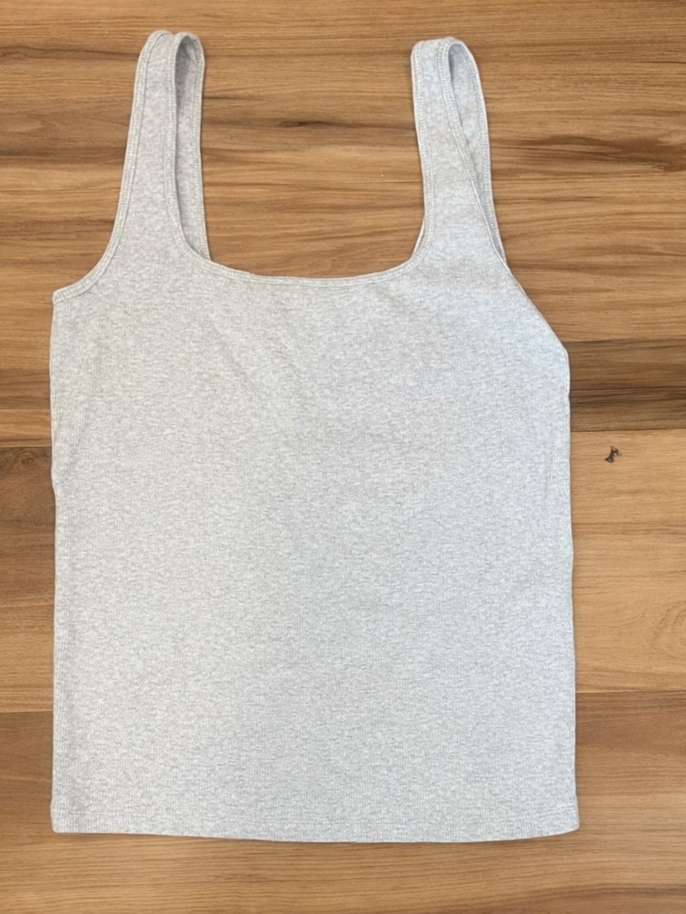Abercrombie & Fitch A&F Essentials Light Gray Ribbed Tank Top Size M